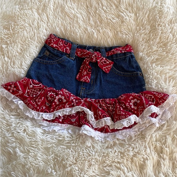 Ruffled Denim Skirts - Picture 6 of 7